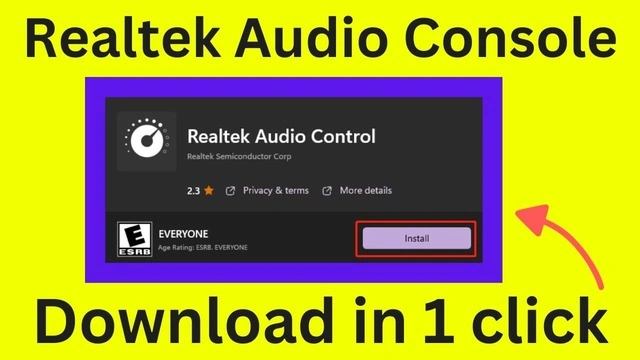 Realtek Audio Console Download